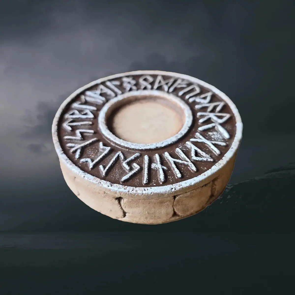 Hand-Crafted Ceramic Elder Futhark Runic Altar 1