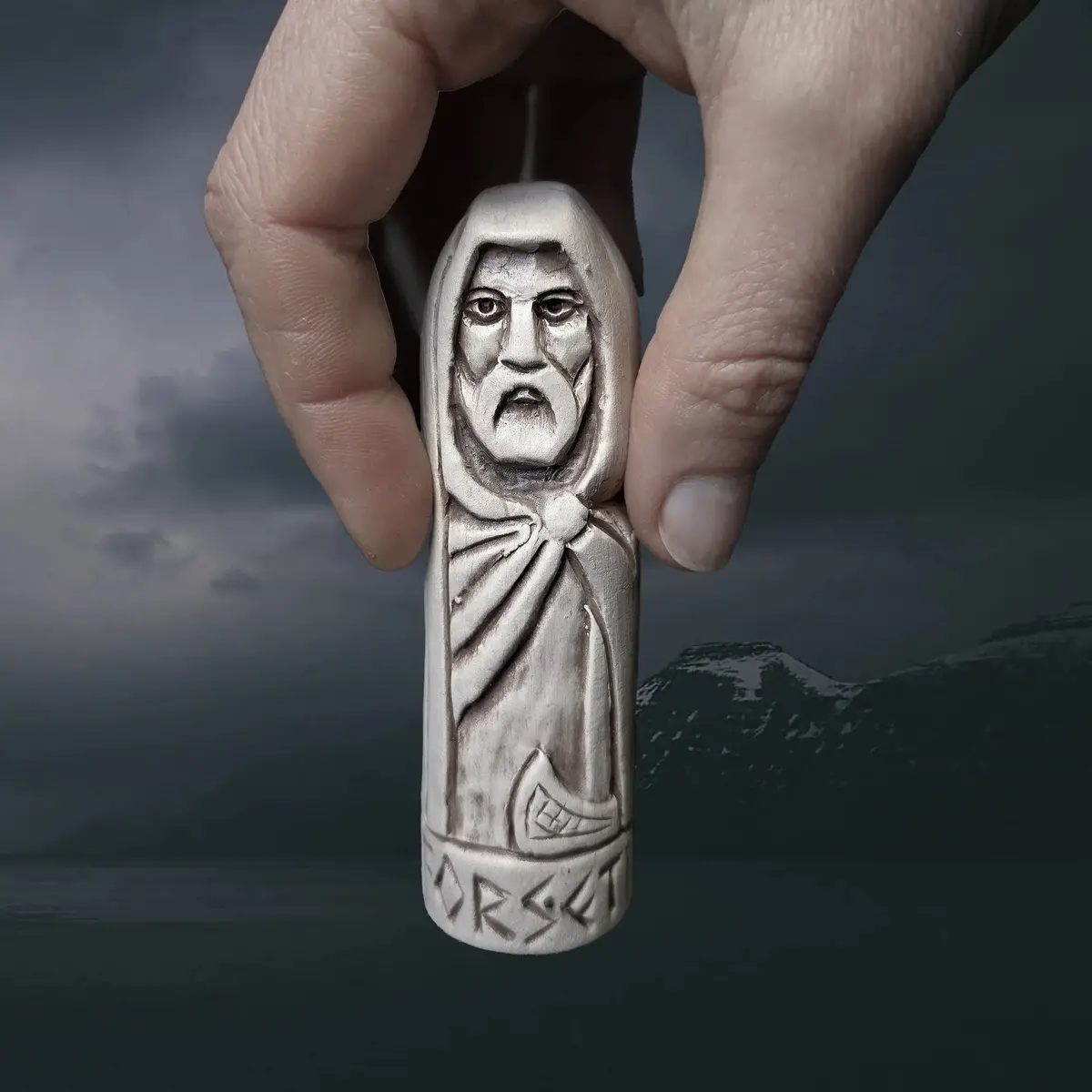 Hand-Crafted Ceramic Norse God Forseti Statuette 2