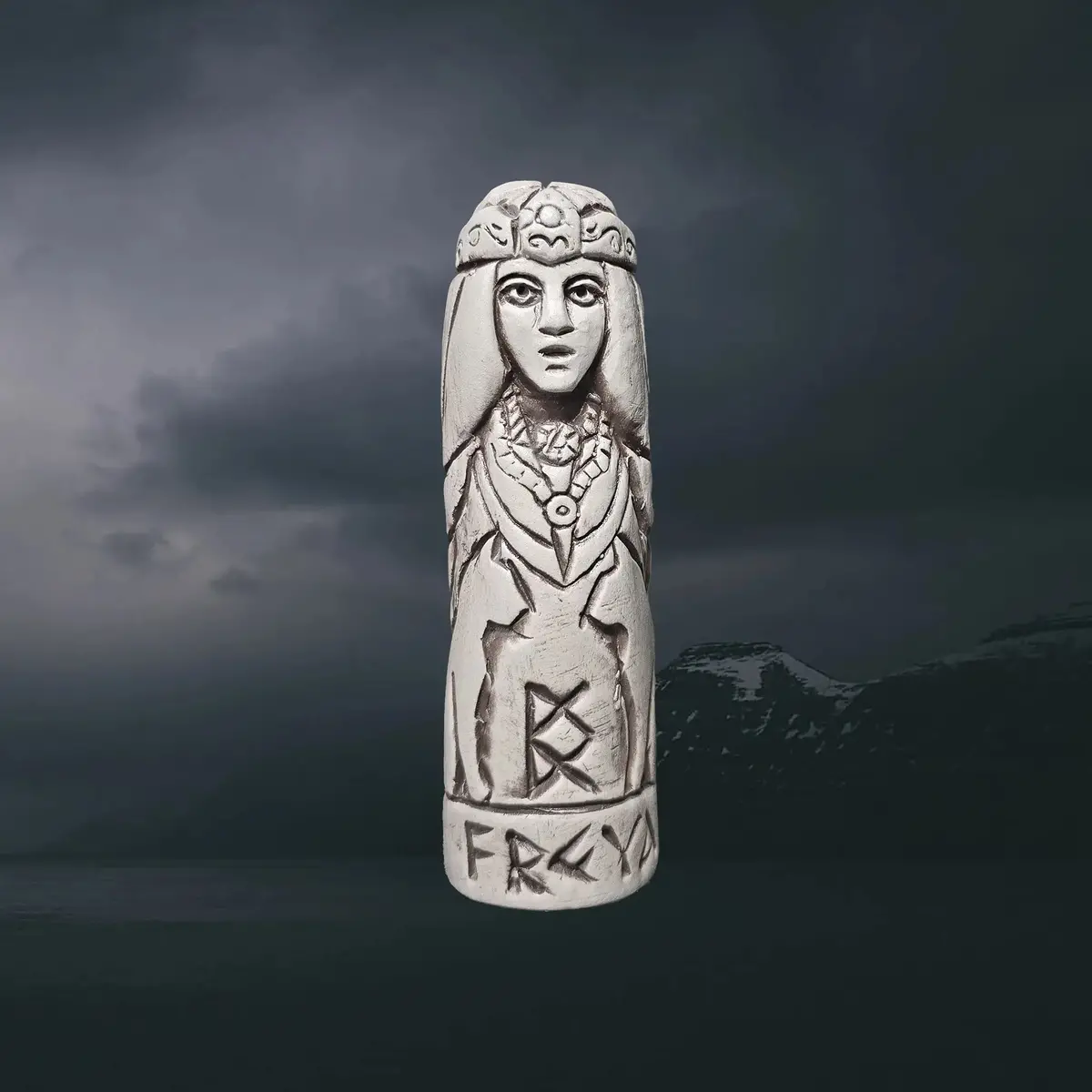 Hand-Crafted Ceramic Norse Goddess Freya Statuette 1