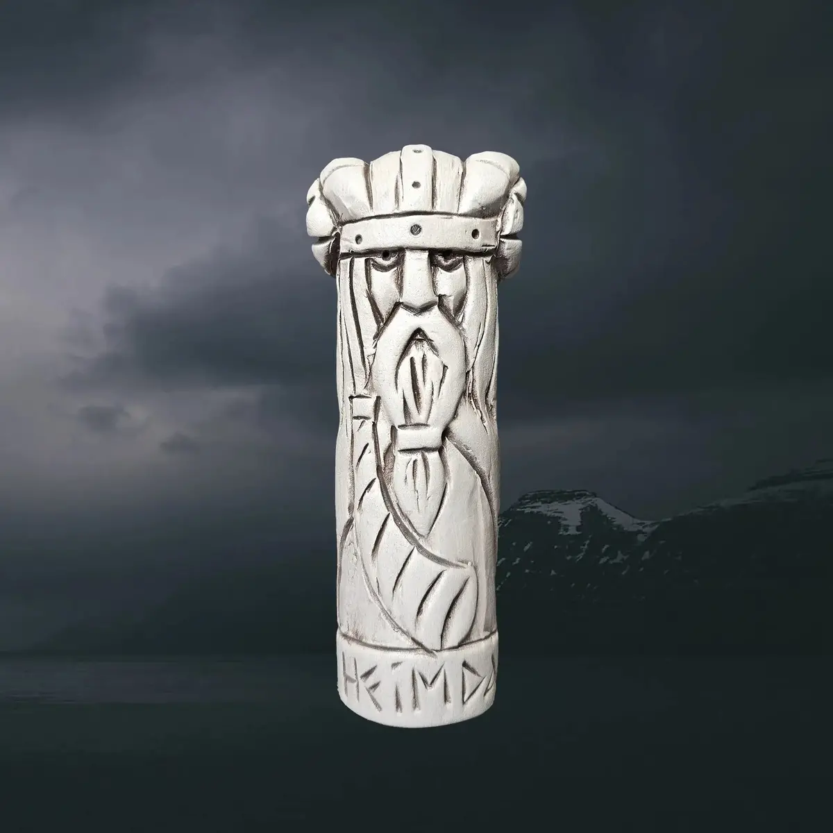 Hand-Crafted Ceramic Norse God Heimdall Statuette 1