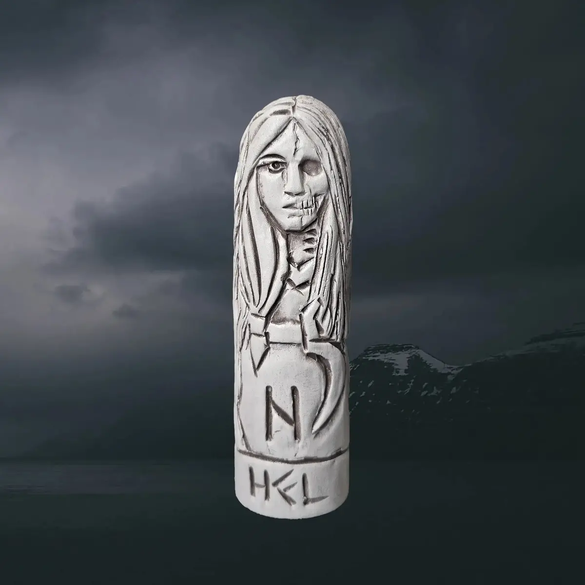 Hand-Crafted Ceramic Norse Goddess Hel Statuette 1