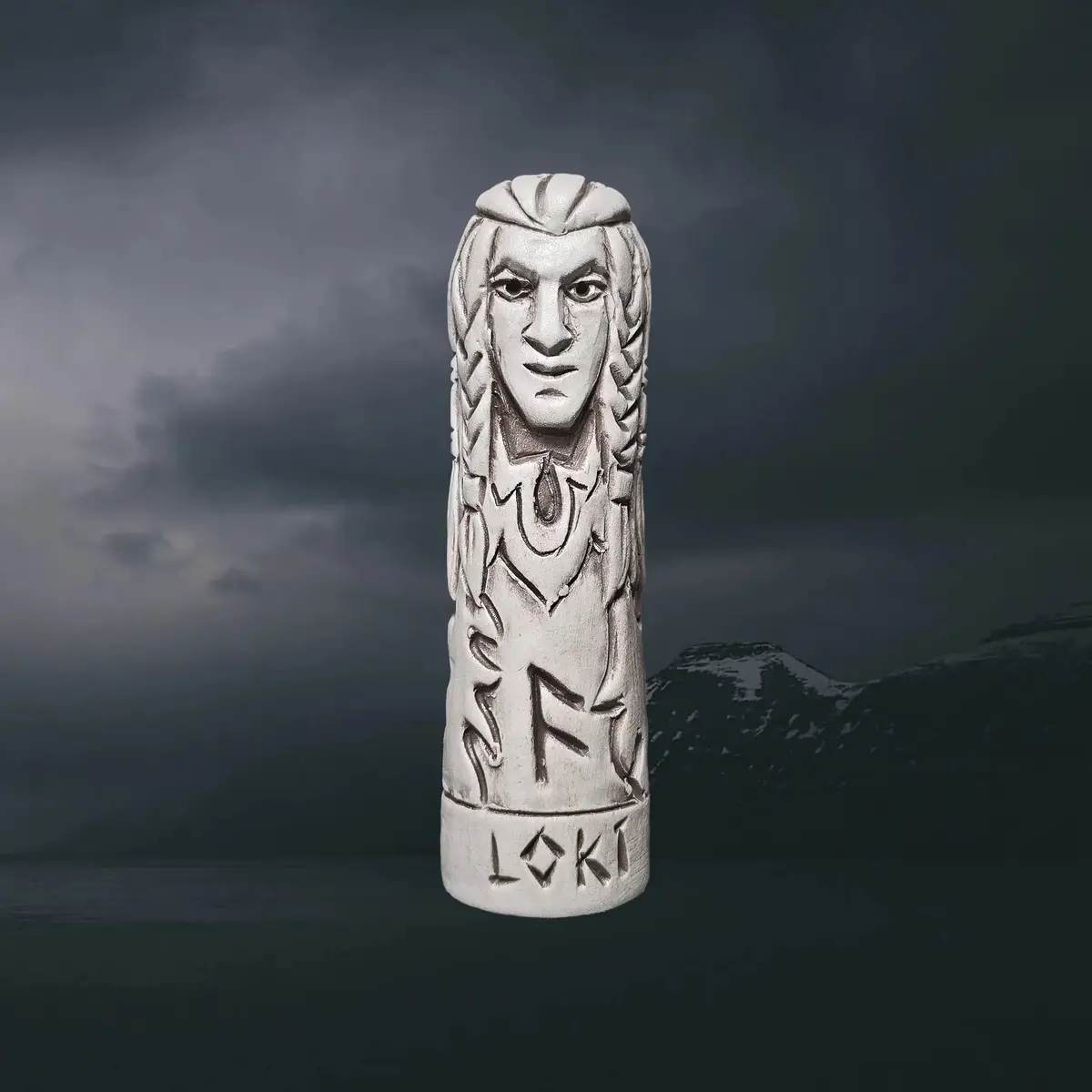 Hand-Crafted Ceramic Norse God Loki Statuette 1