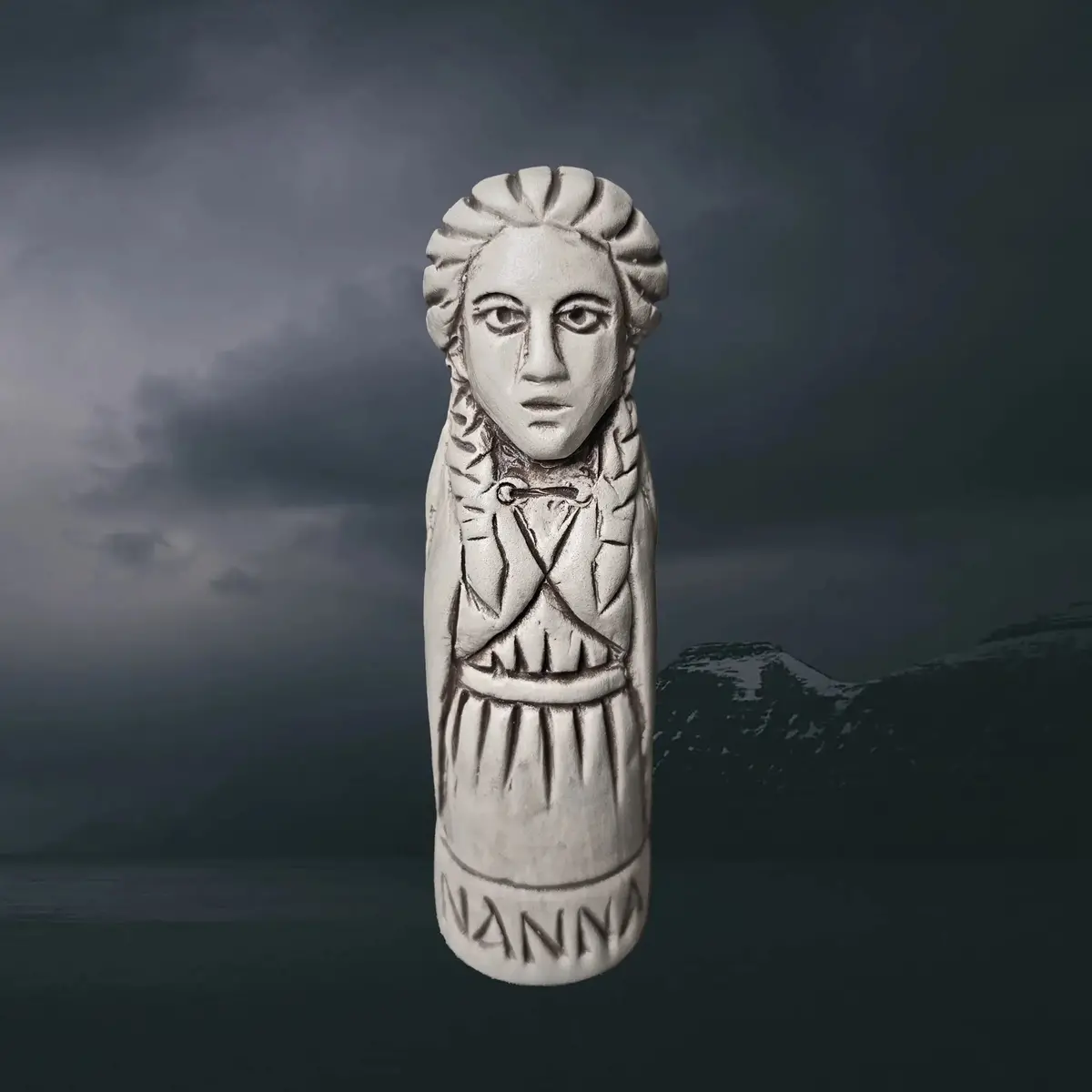 Hand-Crafted Ceramic Norse Goddess Nanna Statuette 1