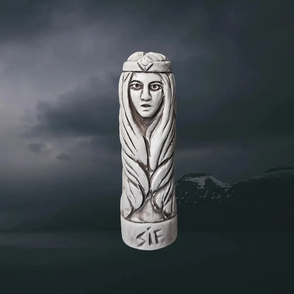 Hand-Crafted Ceramic Norse Goddess Sif Statuette 1