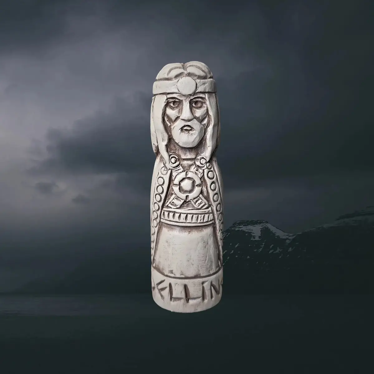 Hand-Crafted Ceramic Norse God Delling Statuette 1