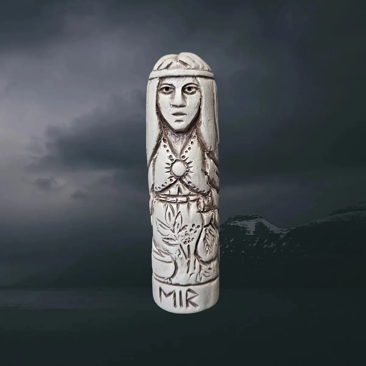 Hand-Crafted Ceramic Norse Goddess Eir Statuette 1