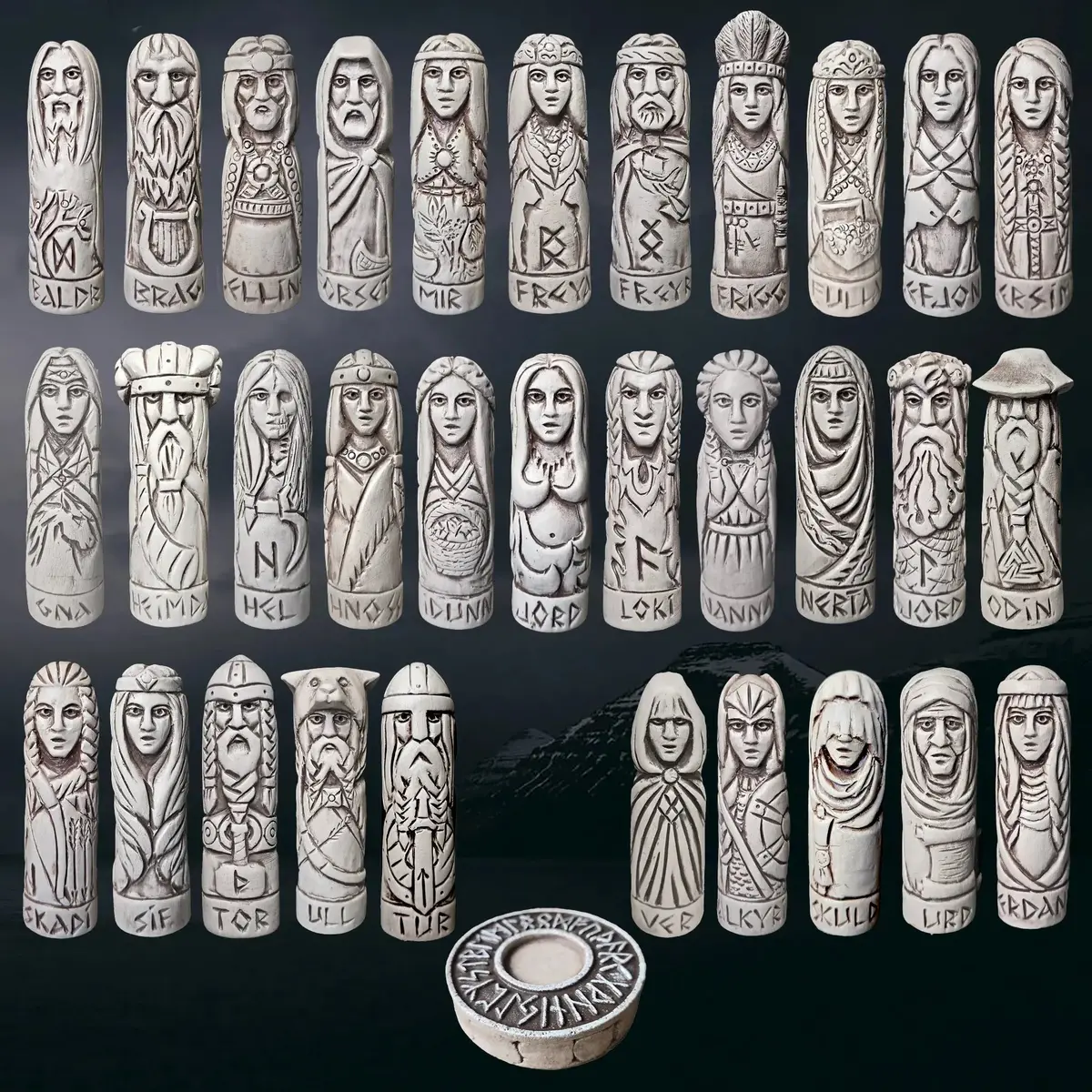 Hand-Crafted Ceramic Ultimate Norse Gods Collection 1