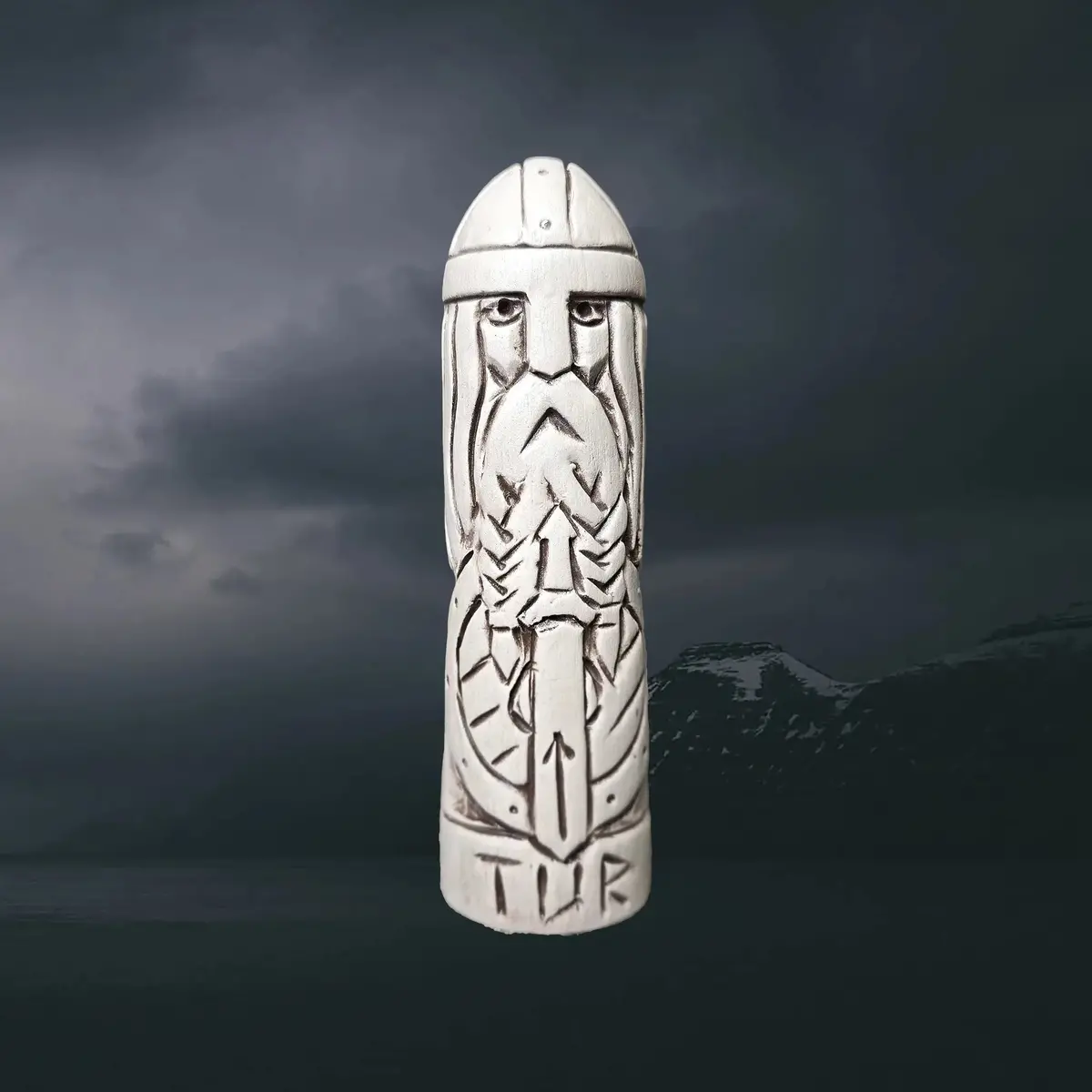 Hand-Crafted Ceramic Norse God Tyr Statuette 1
