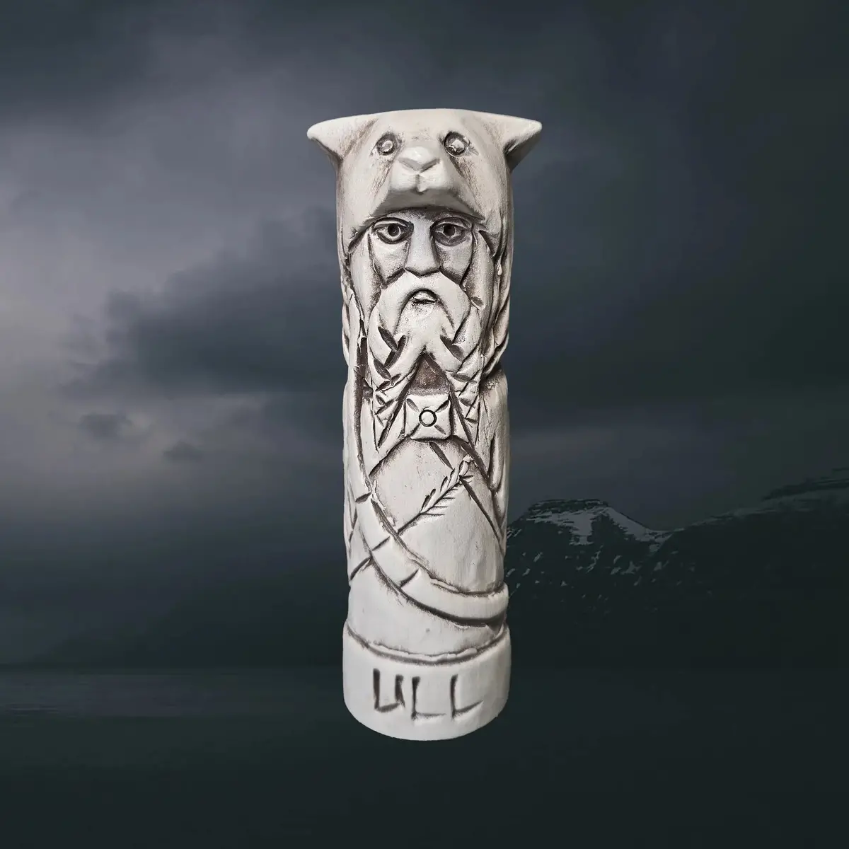 Hand-Crafted Ceramic Norse God Ull Statuette 1