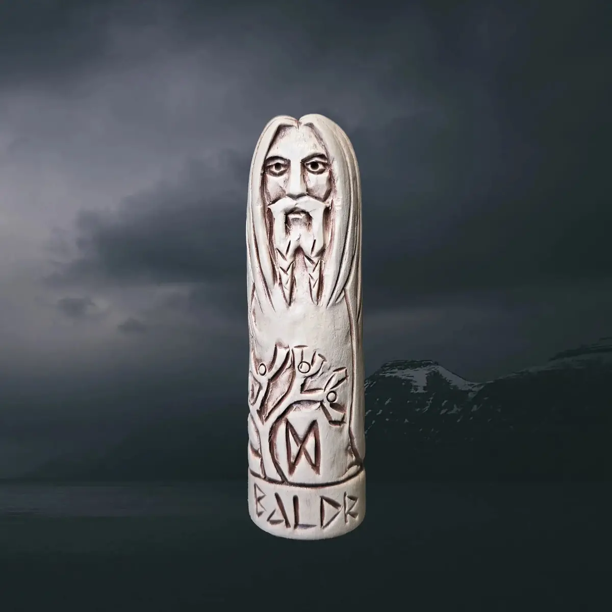 Hand-Crafted Ceramic Norse God Baldr Statuette 1