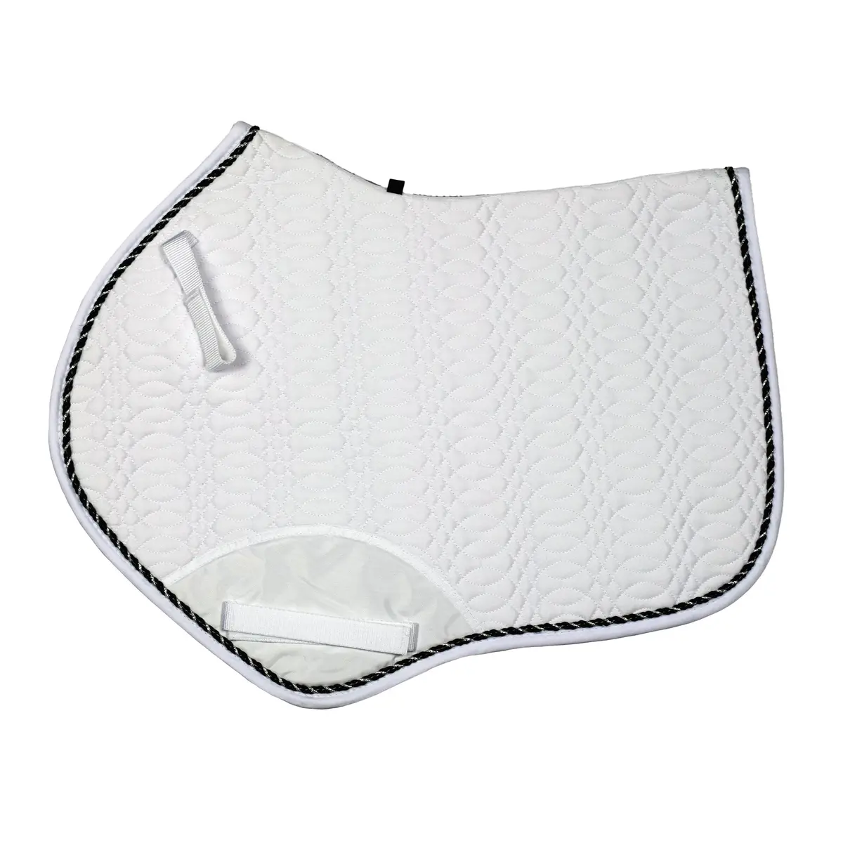 Kieffer Saddle Pad Jumping White-Blk/Wh Cord 1