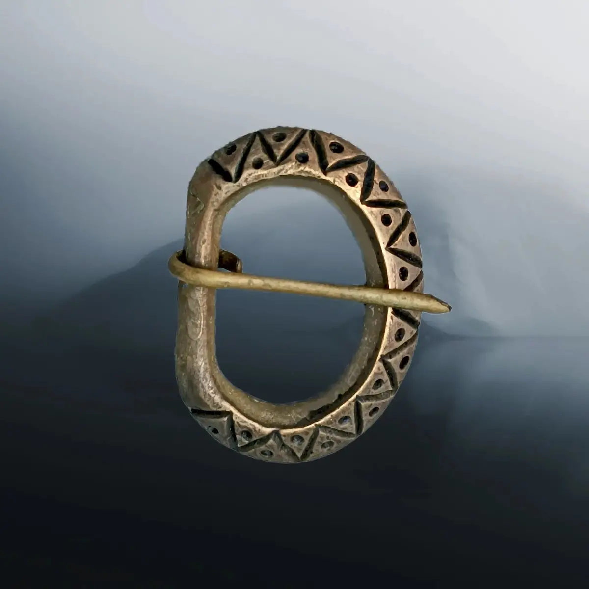 Viking / Medieval Bronze Zig Zag Buckle 1