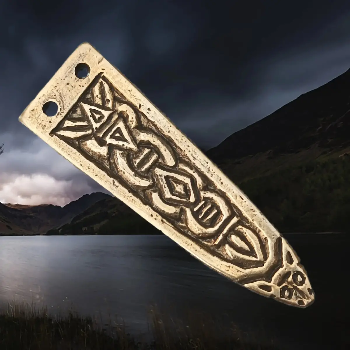 Bronze Viking Strap End With Animal Head From Sweden 1