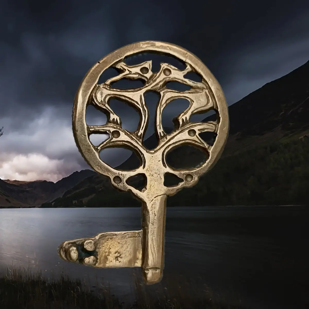 Large Bronze Round Viking Key From Uppakra 1