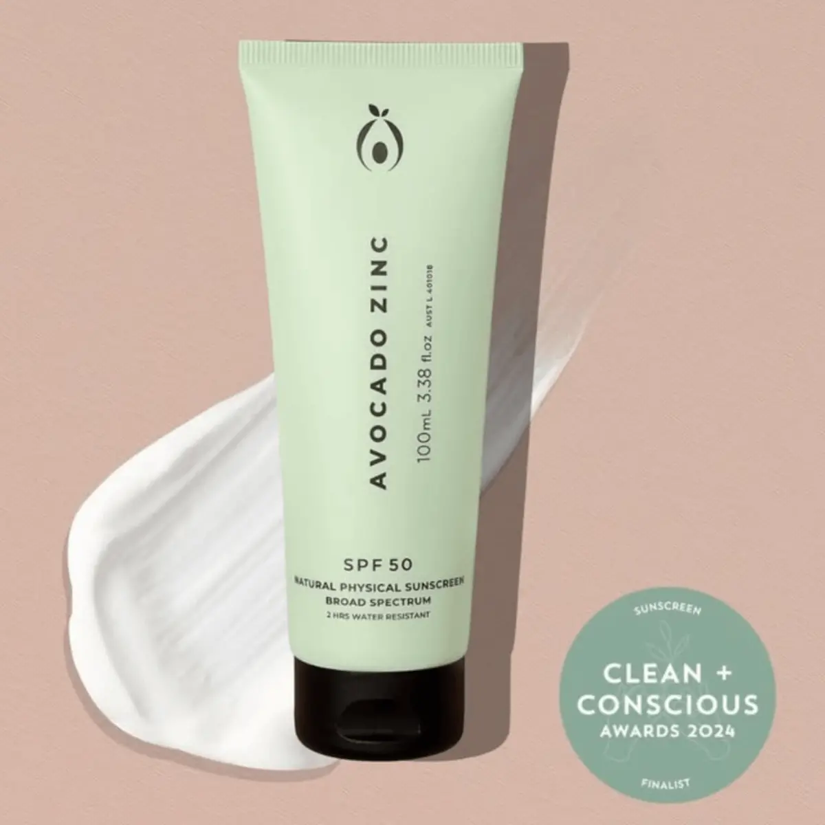 Spf 50 Natural Physical Sunscreen 100Ml - Avocado Zinc 1
