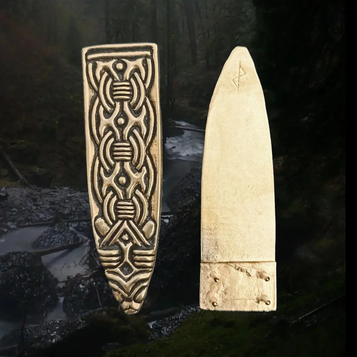 Bronze Borre Style Viking Strap End 1