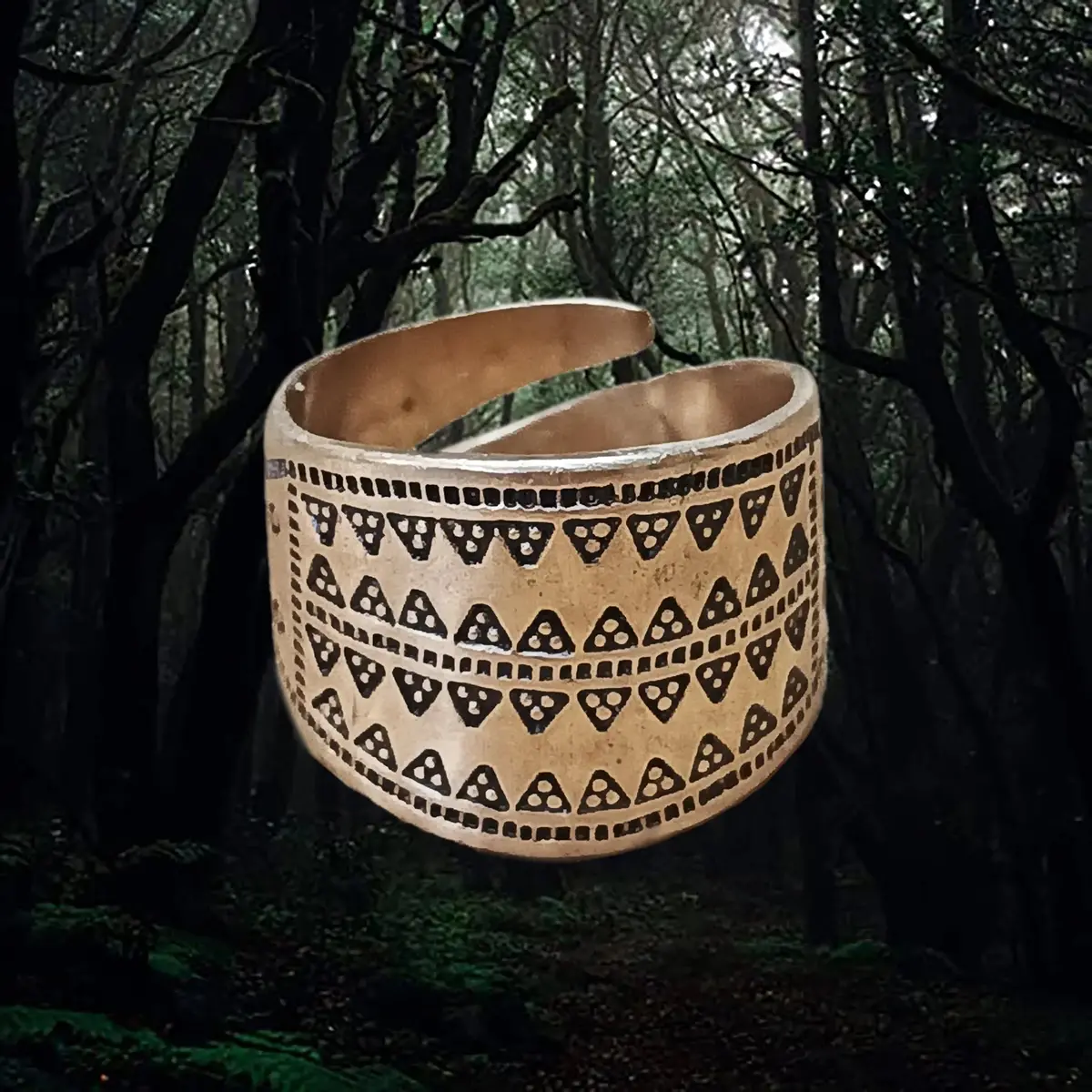 Embossed Bronze Replica Viking Ring 1