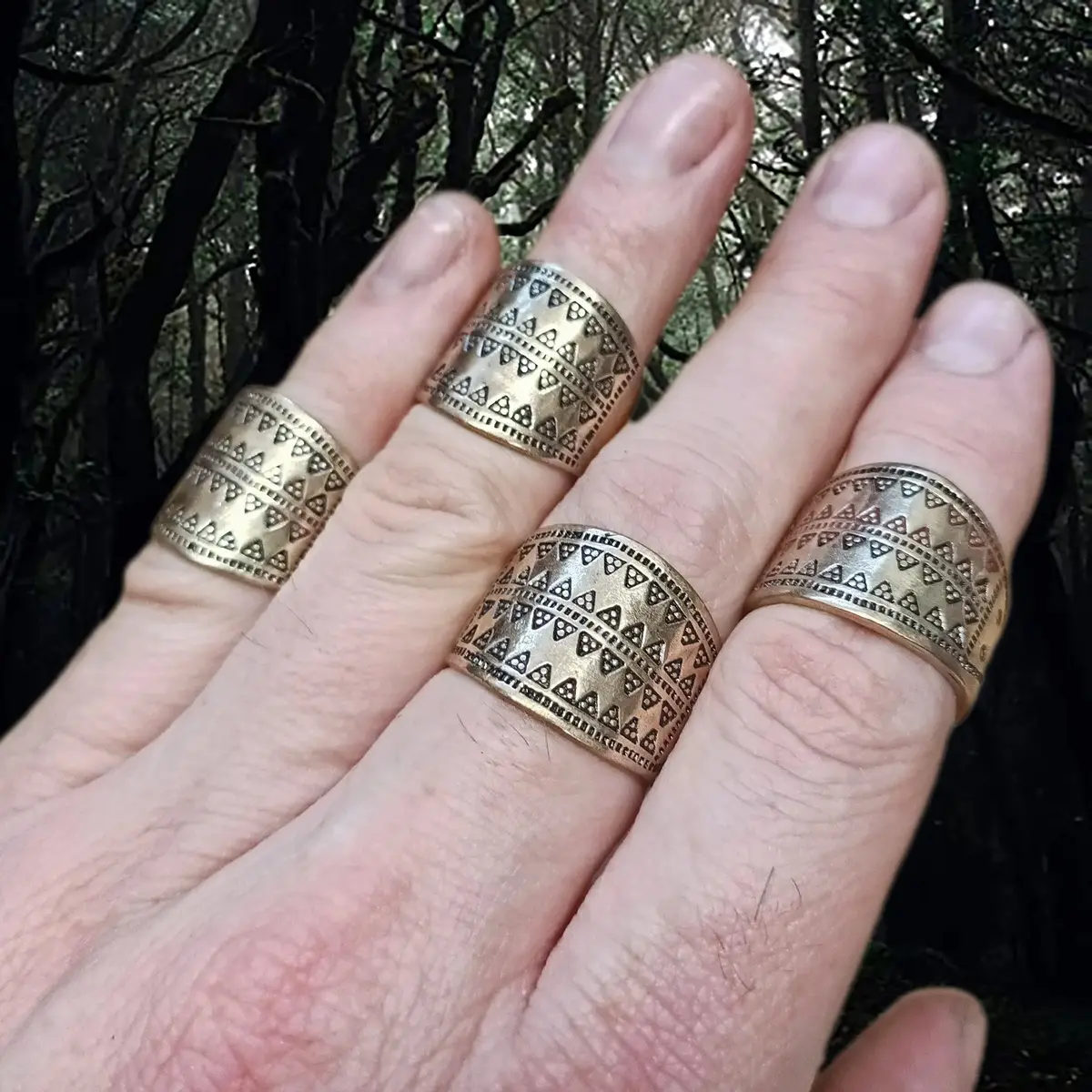 Embossed Bronze Replica Viking Ring 3