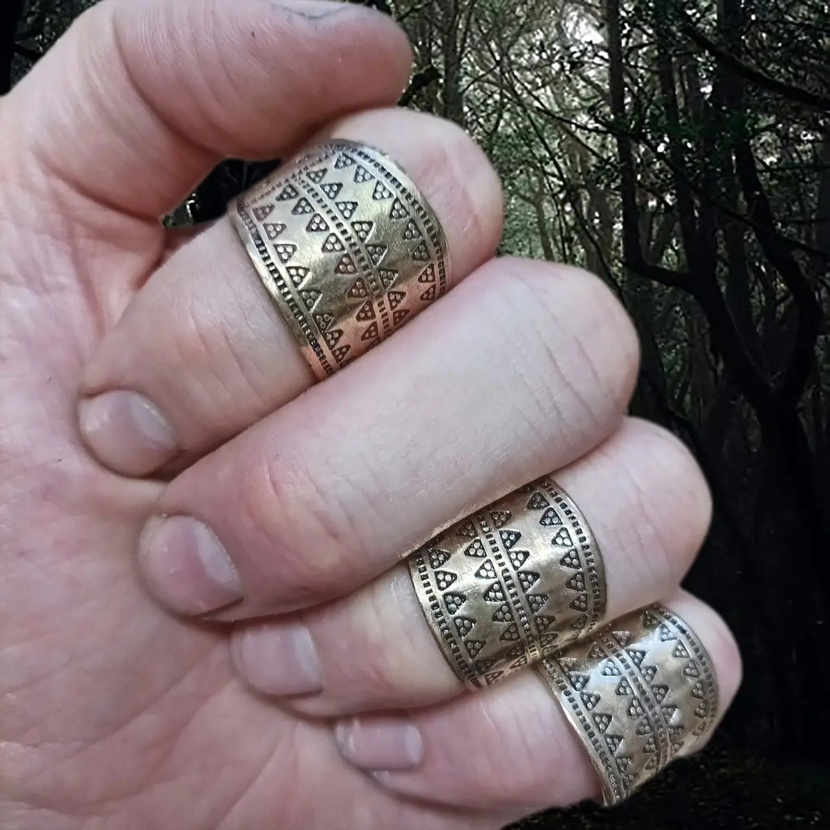 Embossed Bronze Replica Viking Ring 2