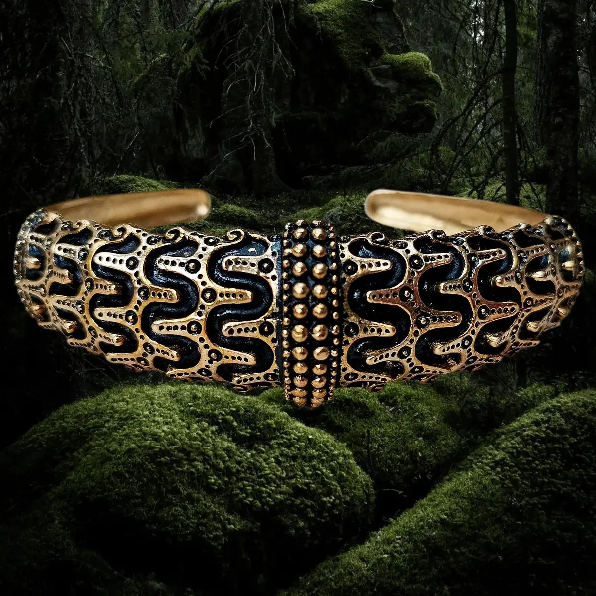 Large Bronze Replica Viking Bracelet From Falster 1