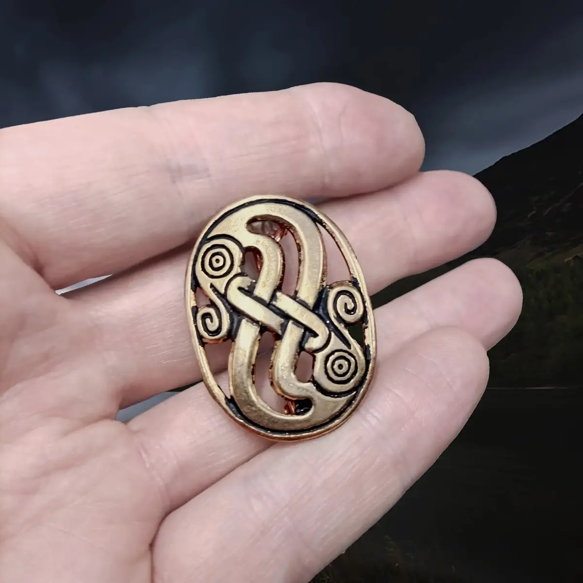 Viking Age Replica - Bronze Gotland Viking Serpent Brooch 1