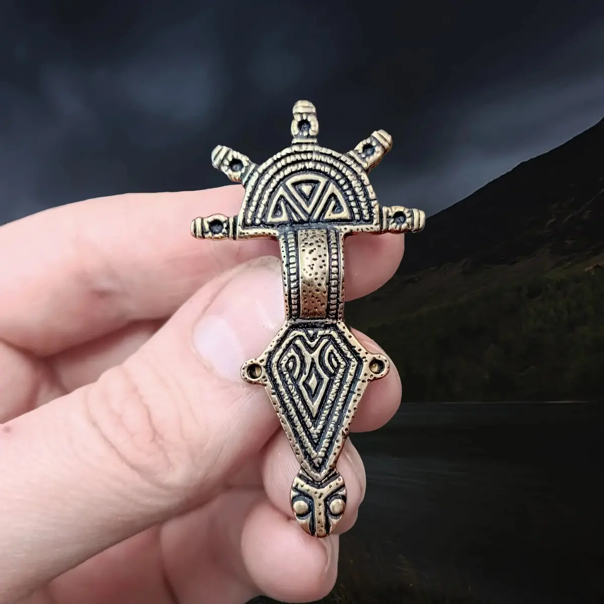 Large Bronze Gotland Vendel Brooch 1