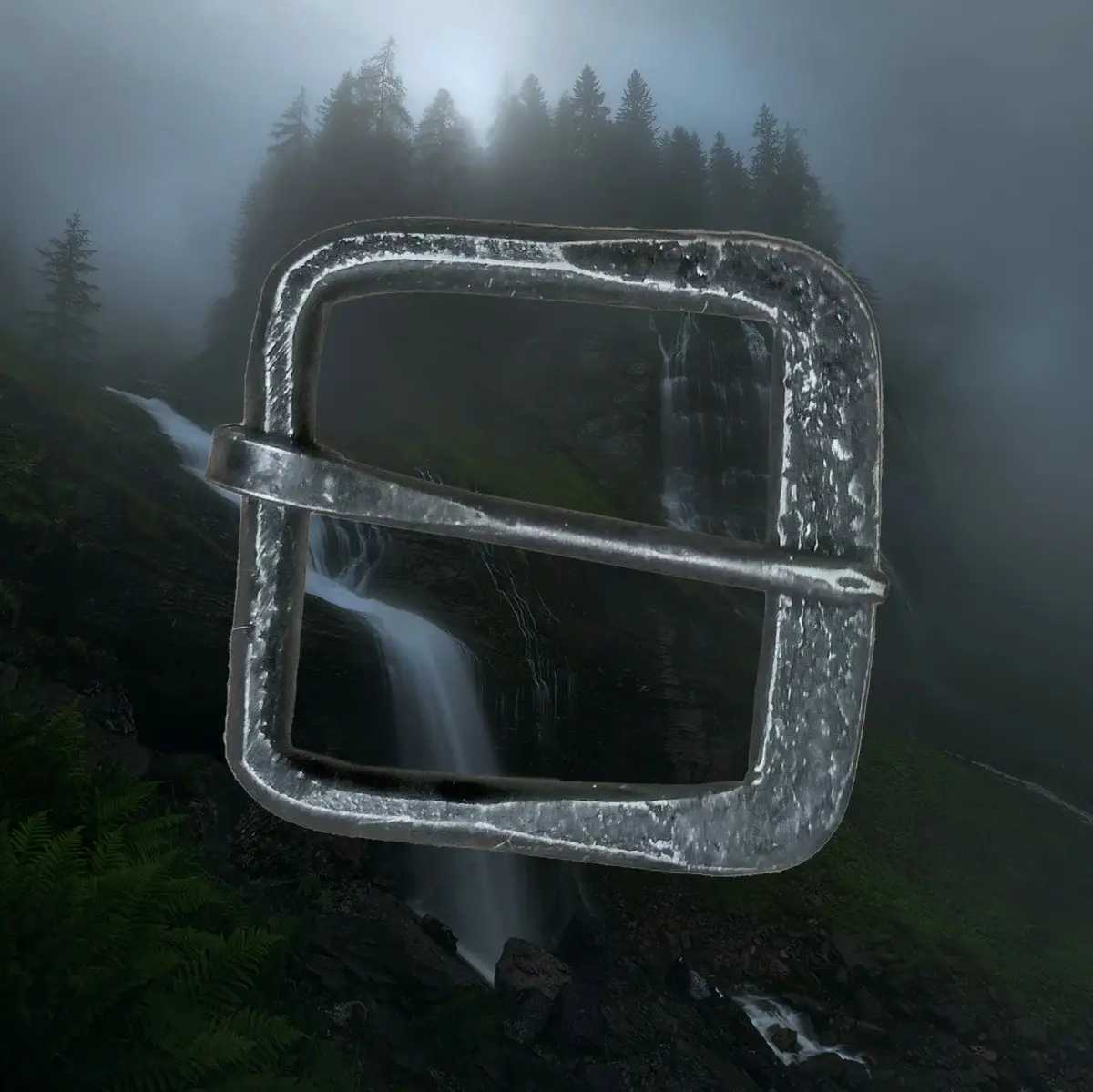 Reenactment Quality Hand-Forged Square-Shaped Iron Viking Buckle 1