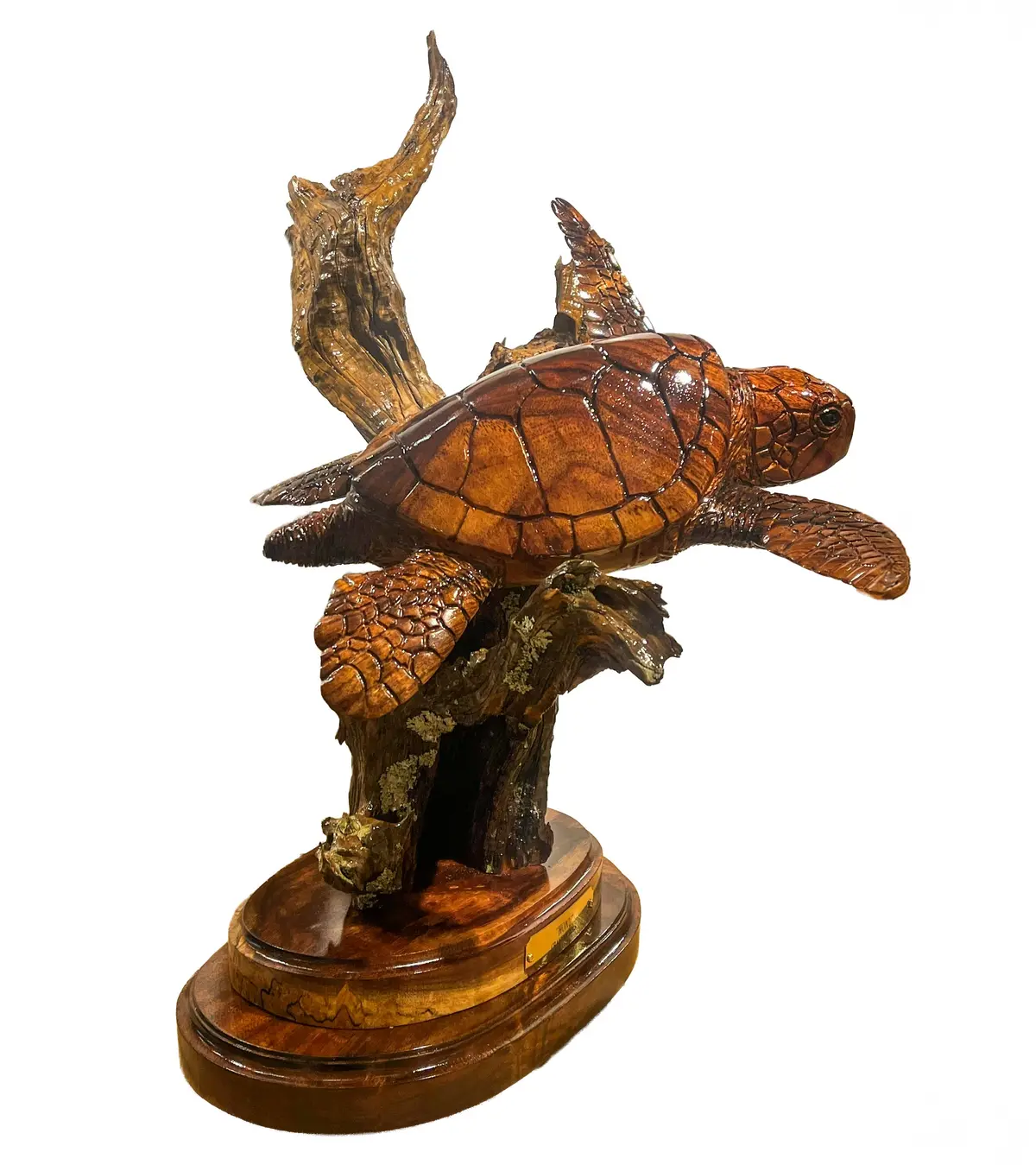 Wood Sculpture "Honu" By Craig Nichols 2
