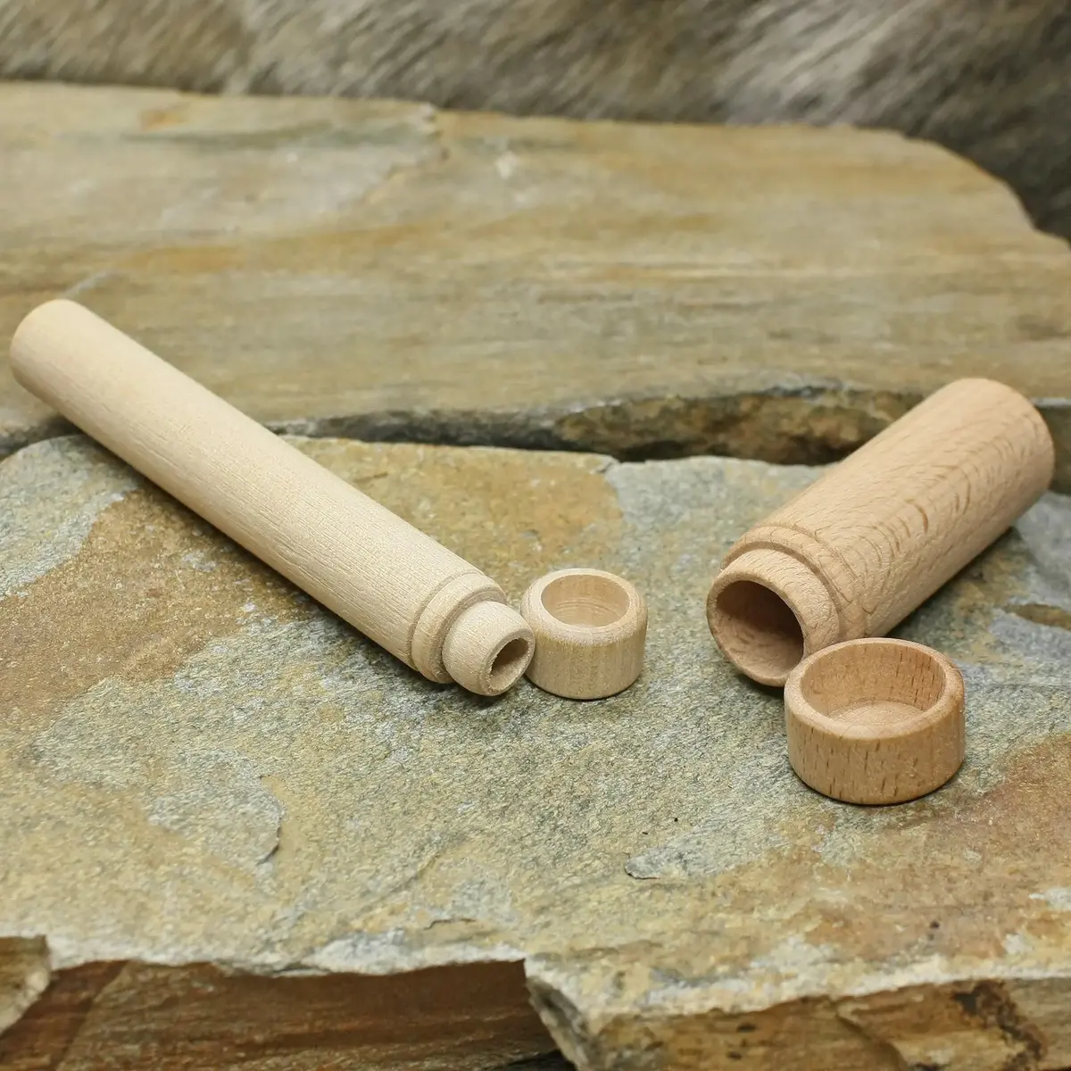 Wooden Viking / Medieval Needlecase 1