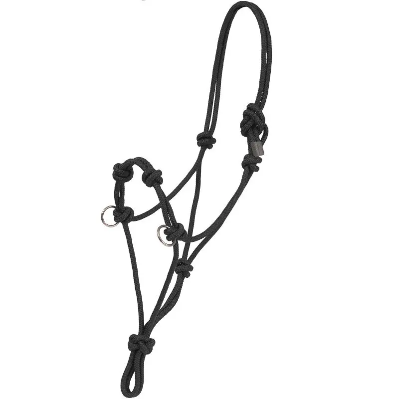 Ezy Ride Rope Halter Side Pull Ring Black 1