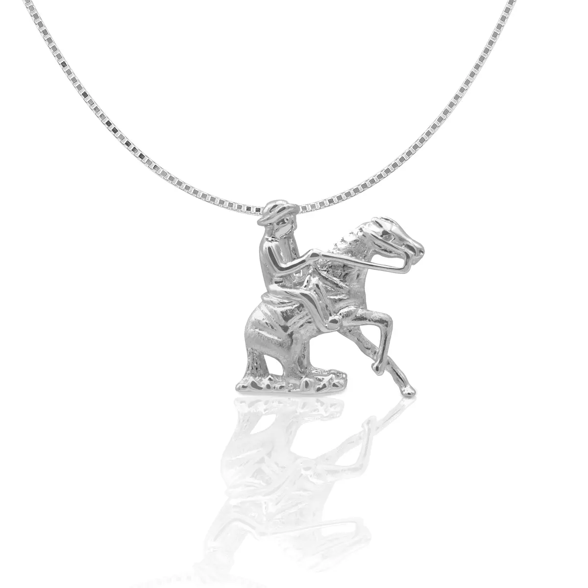 Kelly Herd Necklace Reining Horse Pendant - Sterling Silver 1