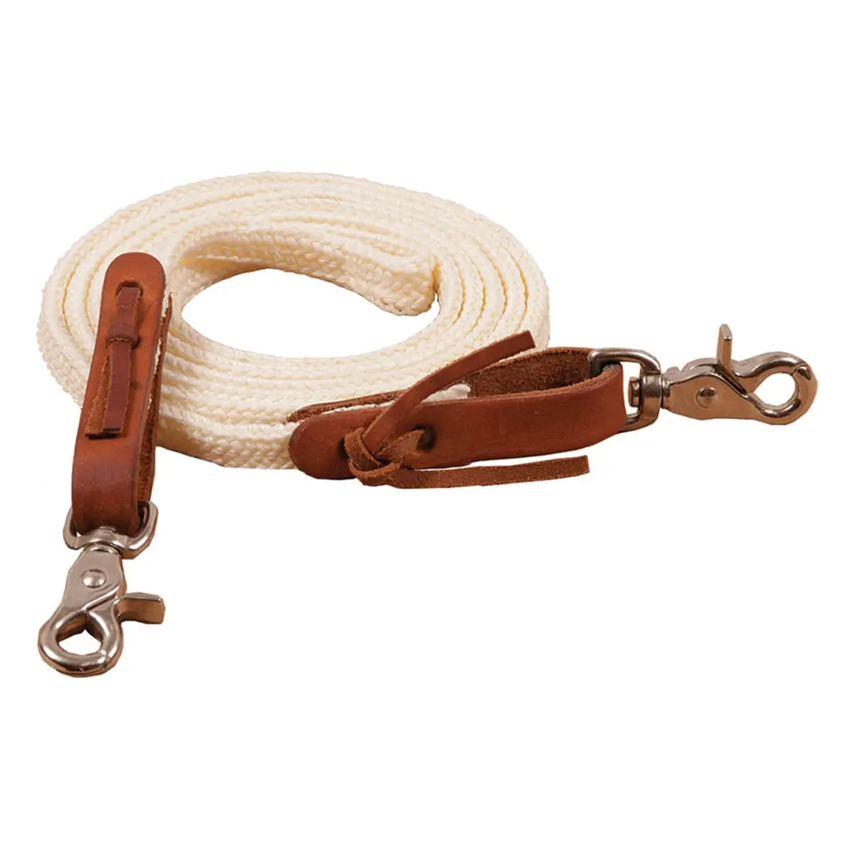 Ezy Ride Roping Rein - Flat Braided Poly 1” X 8'  Natural 1