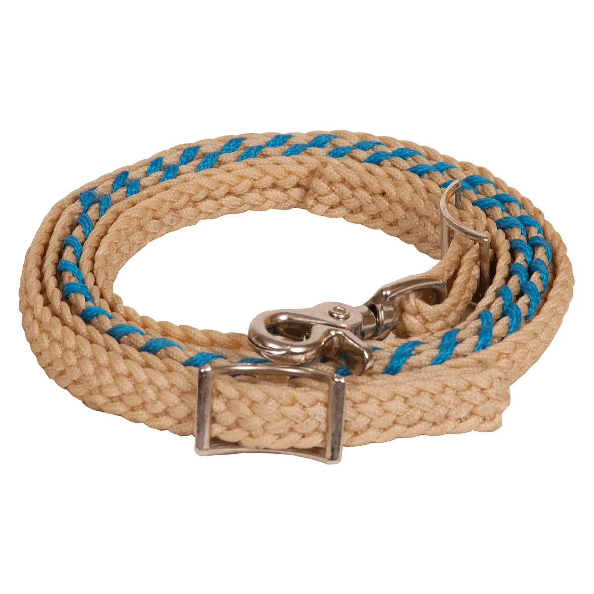 Ezy Ride Laced Contest Rein 3/4 X 8Ft Turquoise 1