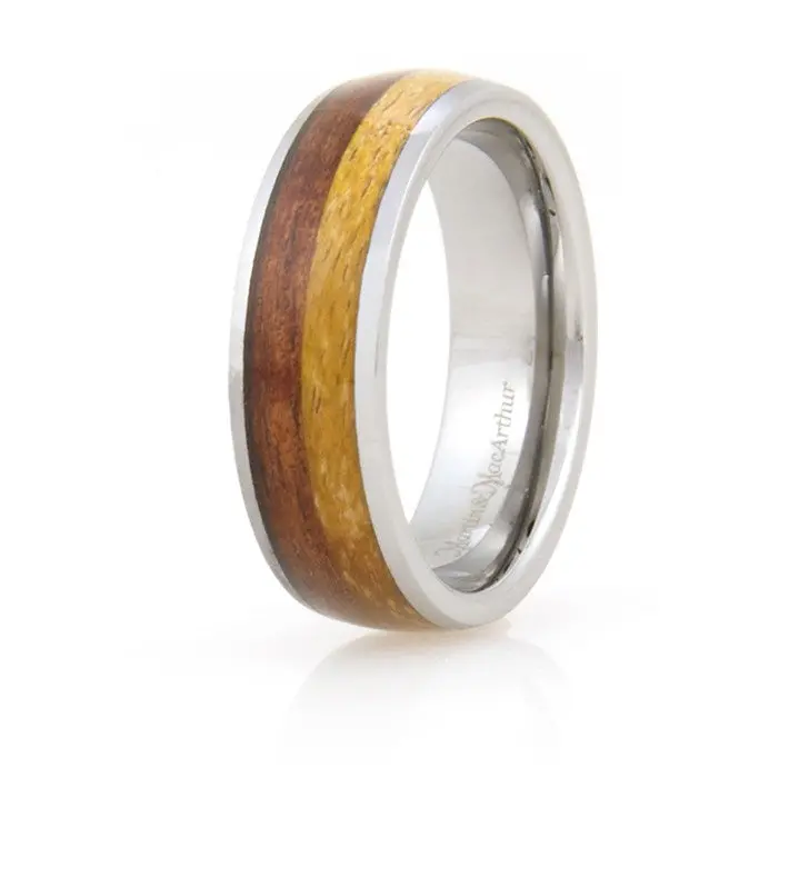 Koa Eternity Ring - Curved Hapa 1