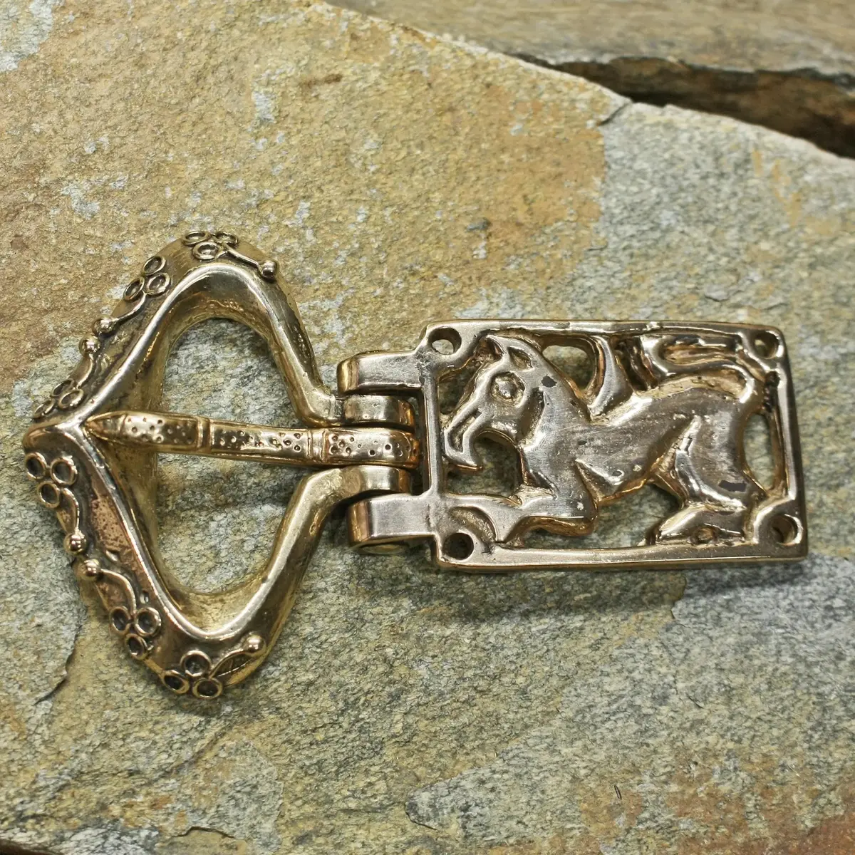 Large Bronze Hiberno-Norse Buckle And Plate Combo 1