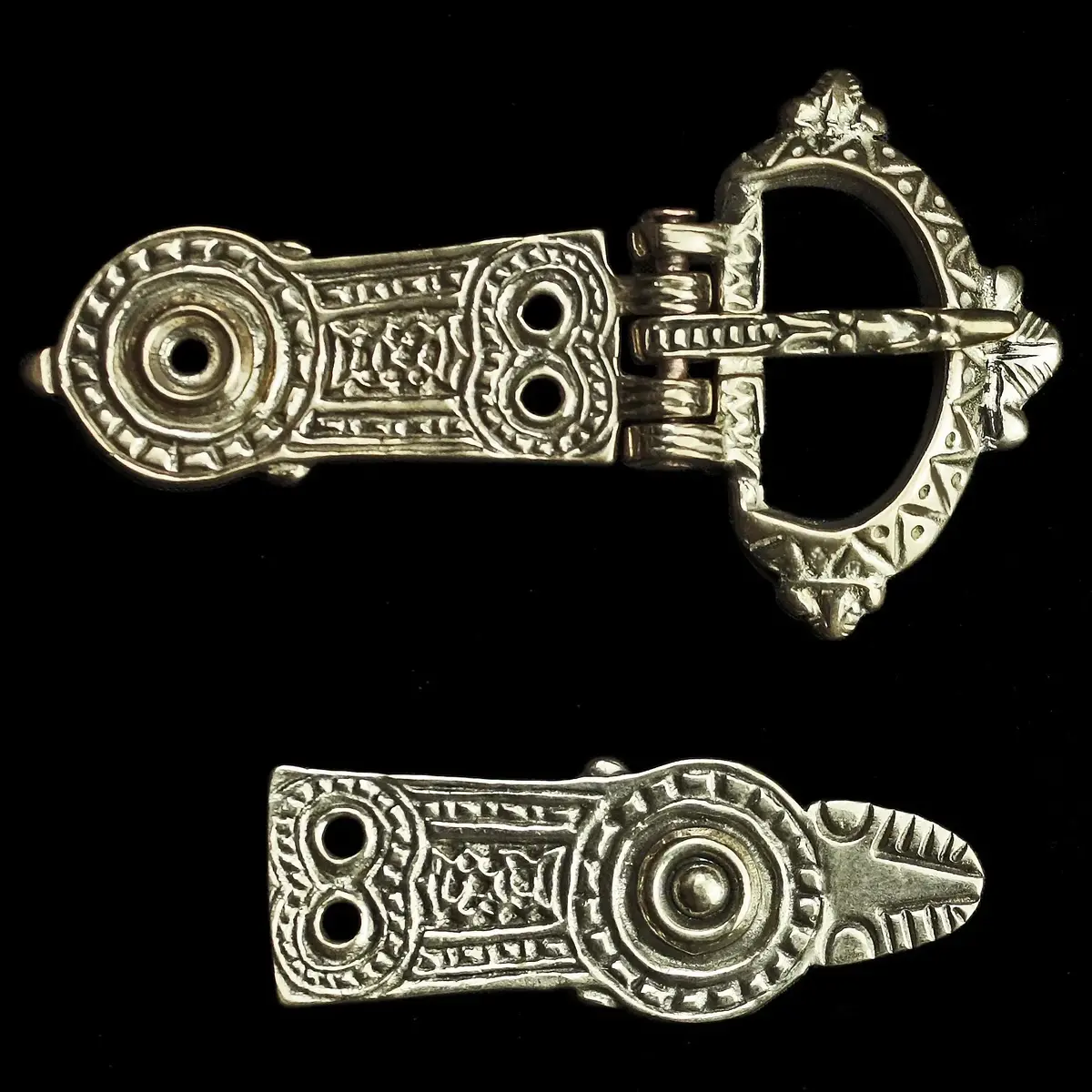 Bronze Hiberno-Norse Buckle Set - Large 1
