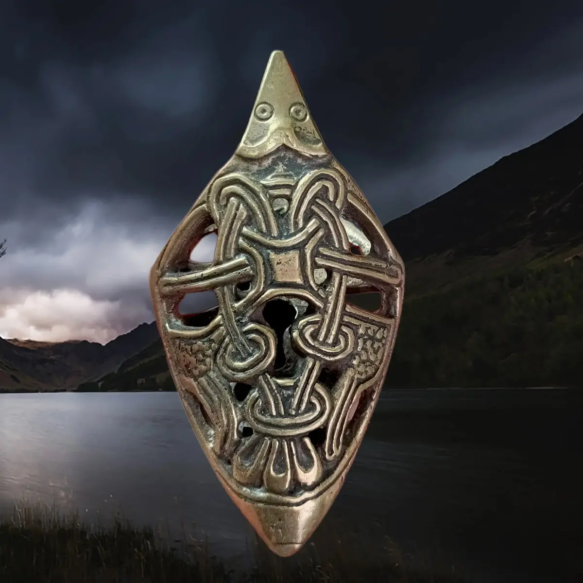 Bronze Replica Viking Scabbard Chape From Skåne 1