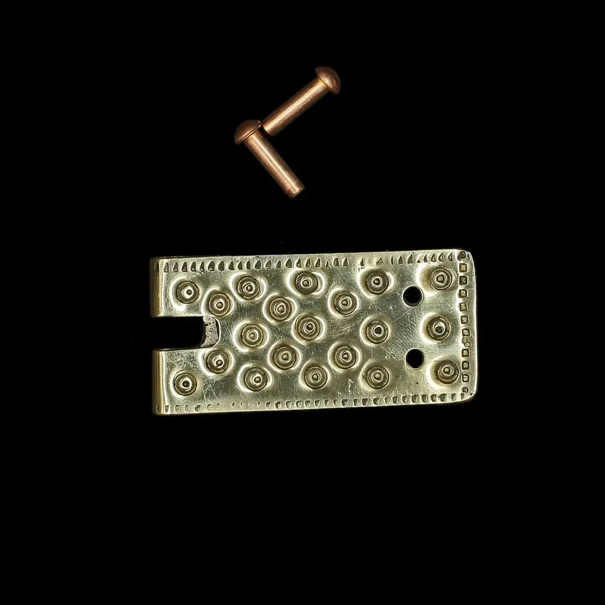 Embossed Brass Buckle Plate 3