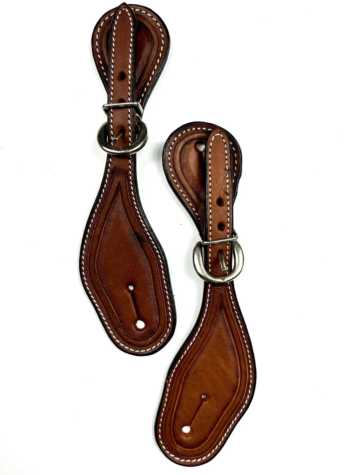 Ezy Ride Spur Strap Shaped Plain Dark Tan Youth 1