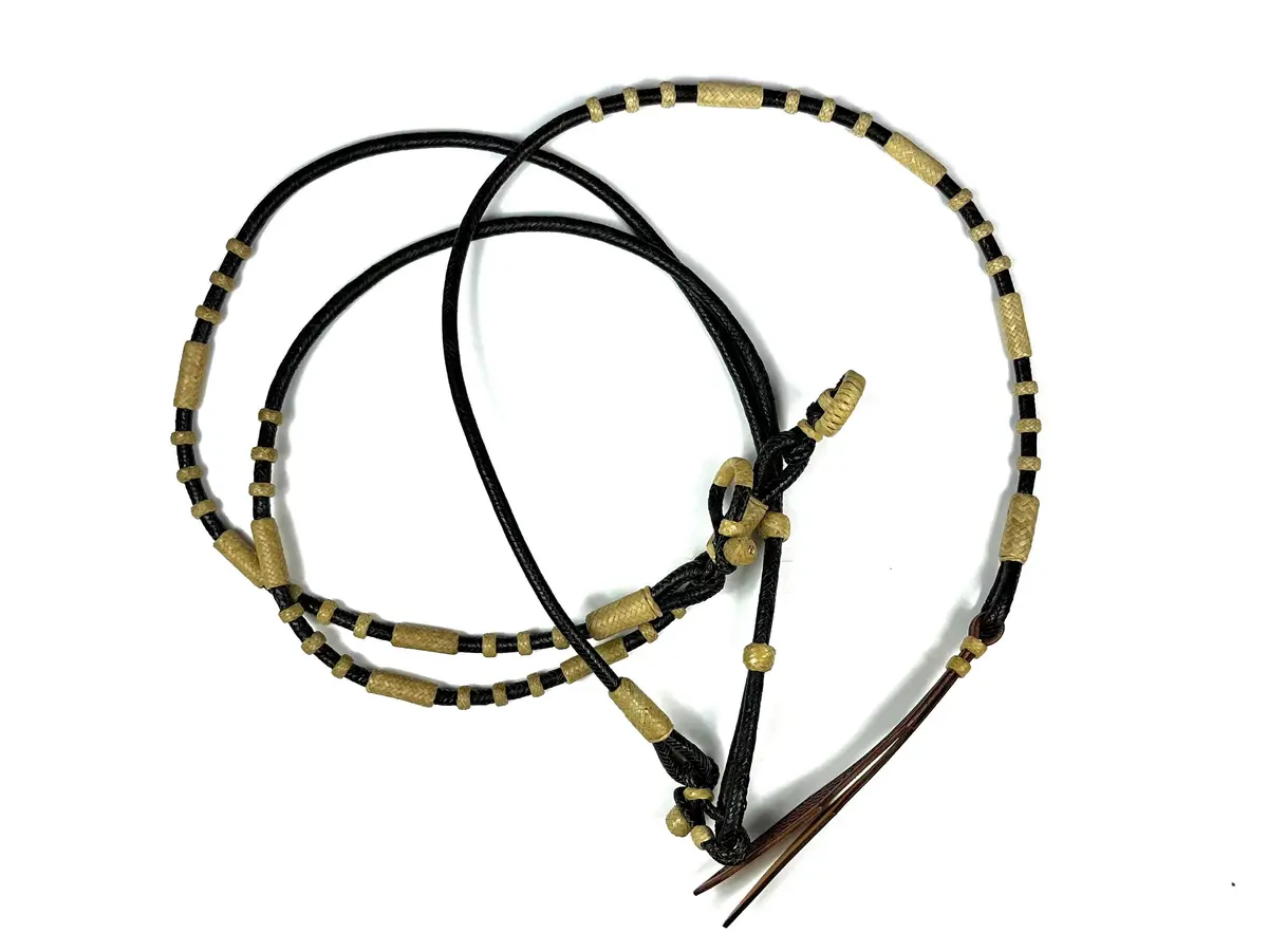 Ezy Ride Rommel Reins Leather With Rawhide Plaited Chocolate 1