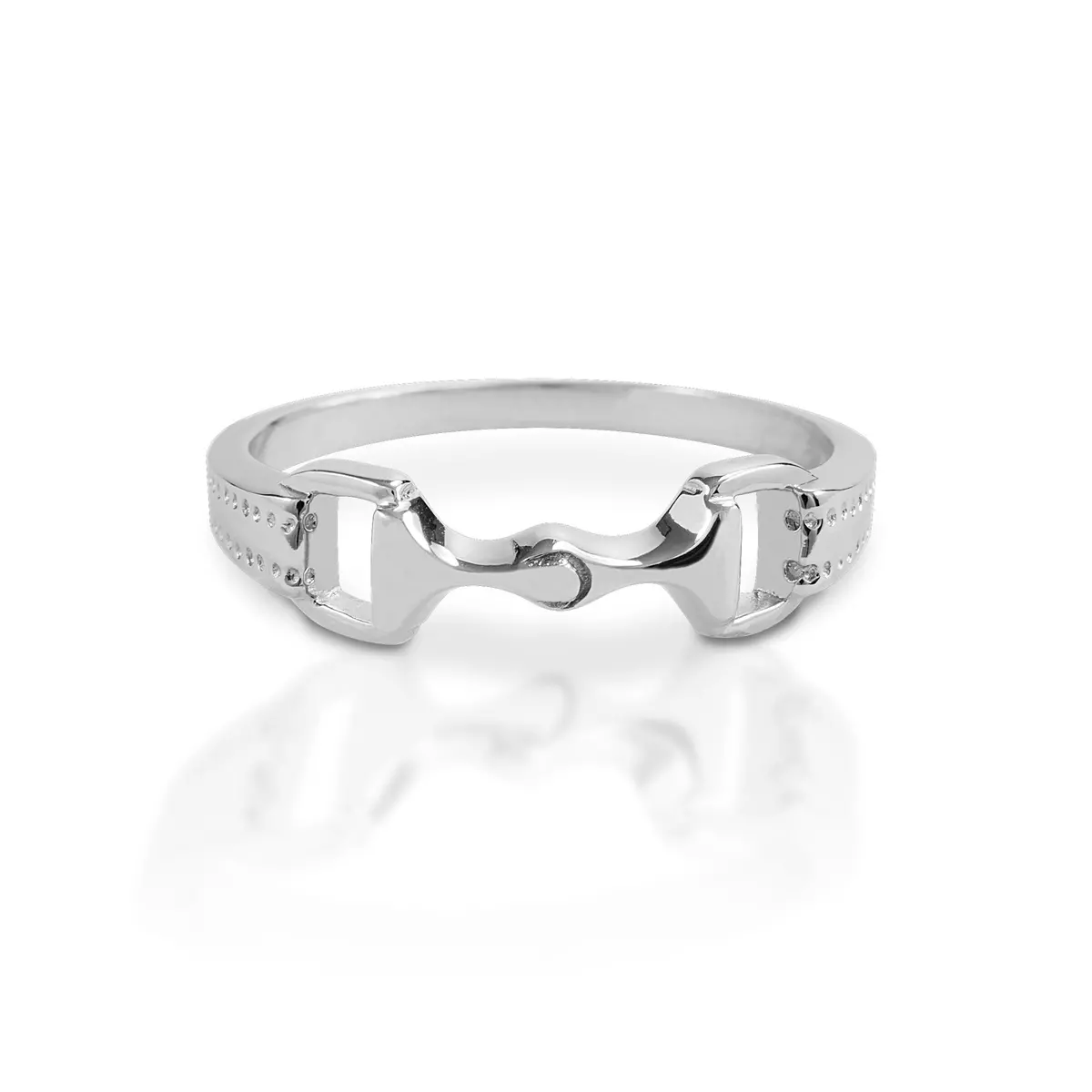 Kelly Herd 6 mm Bit Ring – Slim Profile Equestrian Jewelry