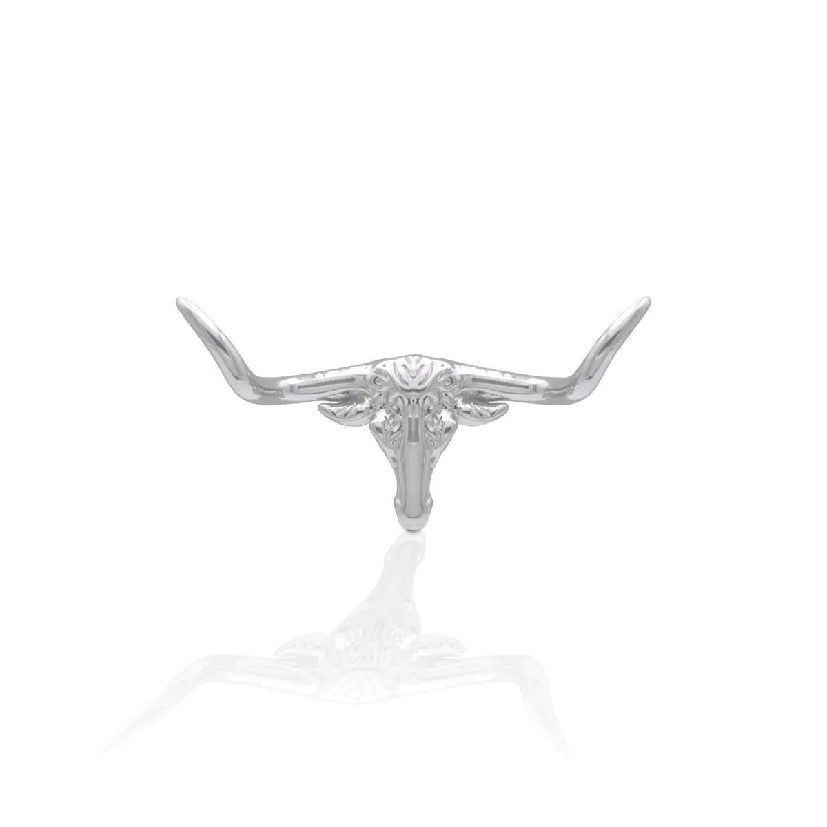 Kelly Herd Tie Tack Small Longhorn - Sterling Silver 1