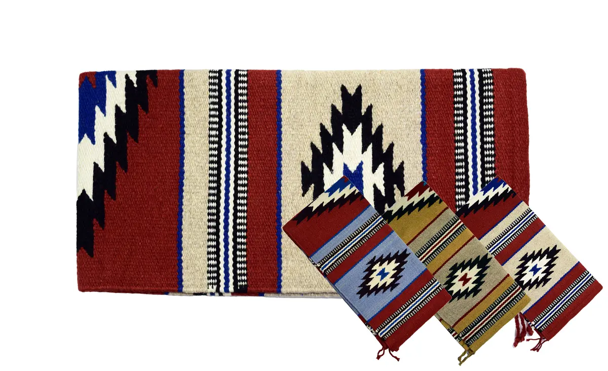 Ezy Ride Wool Diamond Weave Blanket 32" X 64" Assorted Colours 1