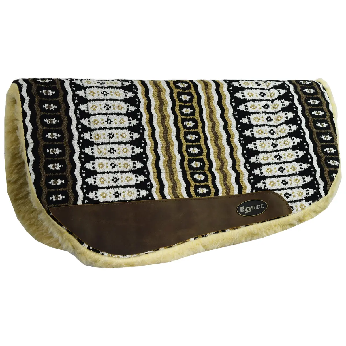 Ezy Ride Navajo Barrel Pad With Fleece  Tan/Black 1