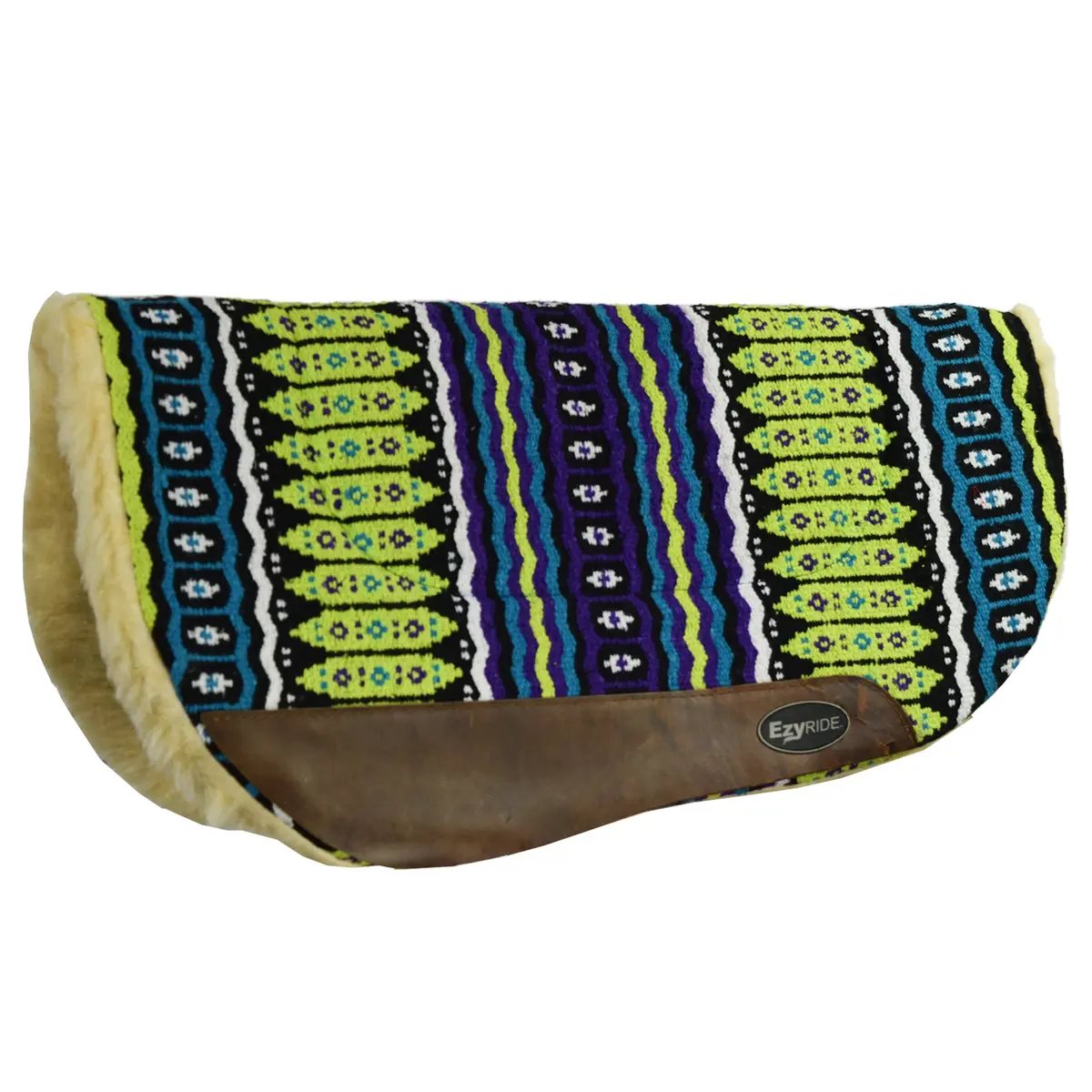 Ezy Ride Navajo Barrel Pad With Fleece  Purple/Black 1