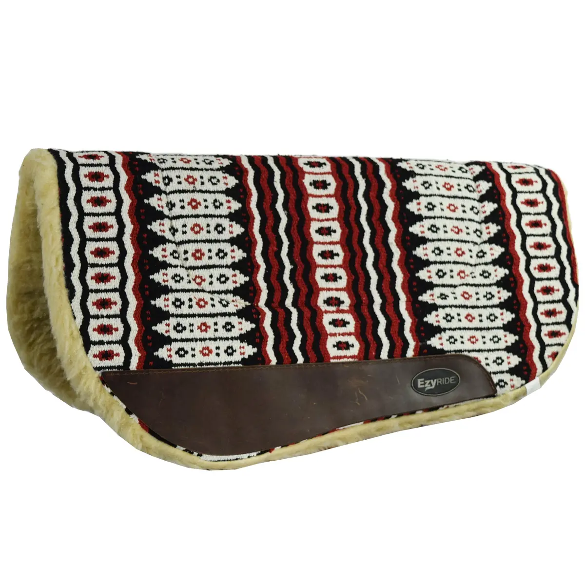 Ezy Ride Navajo Barrel Pad With Fleece  Red/Black 1