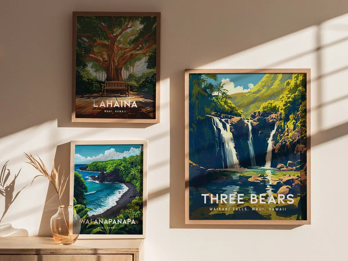 Three Bears Falls, Upper Waikani, Maui, Hawaii 4