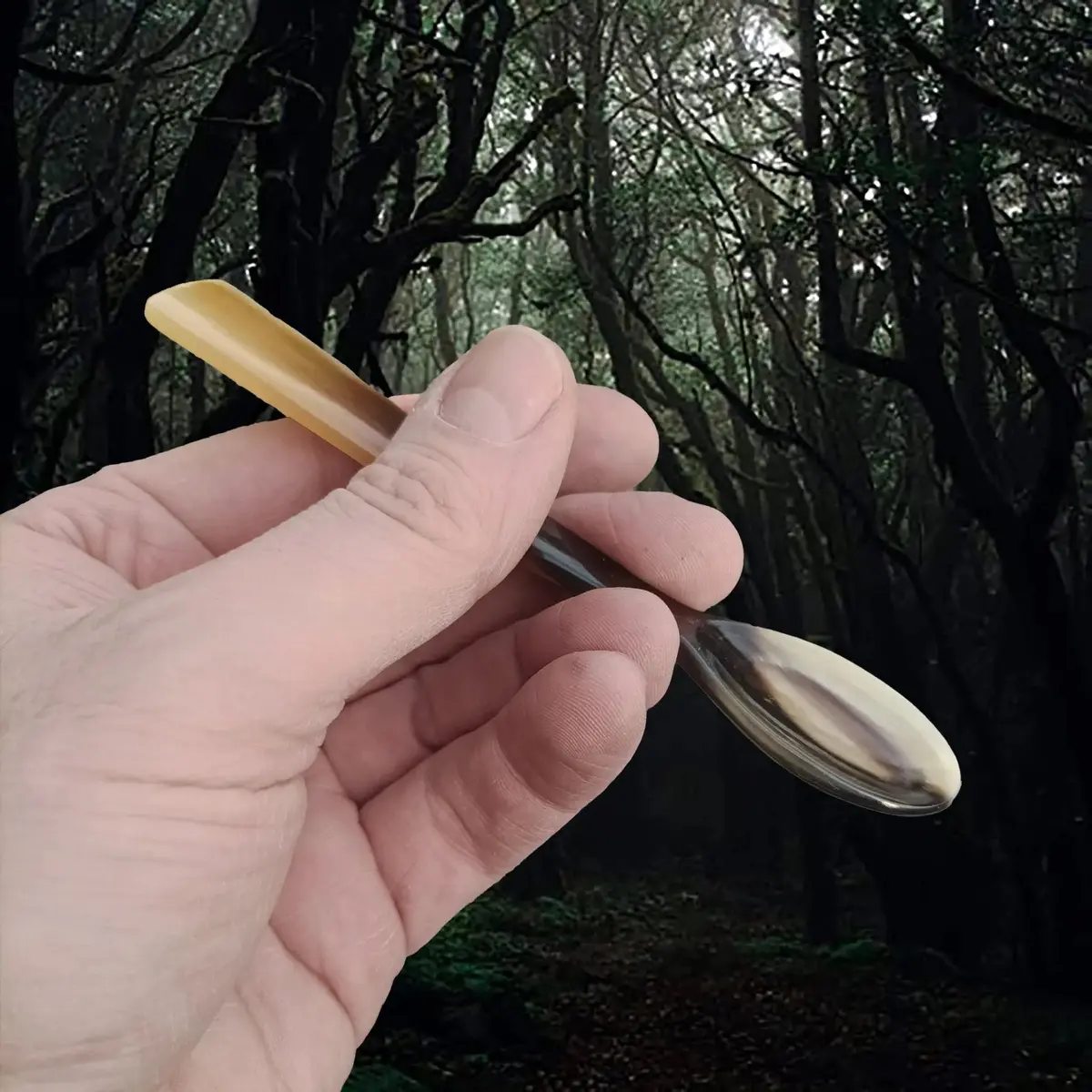 Handmade Viking Age Replica Polished Horn Egg Spoon 1