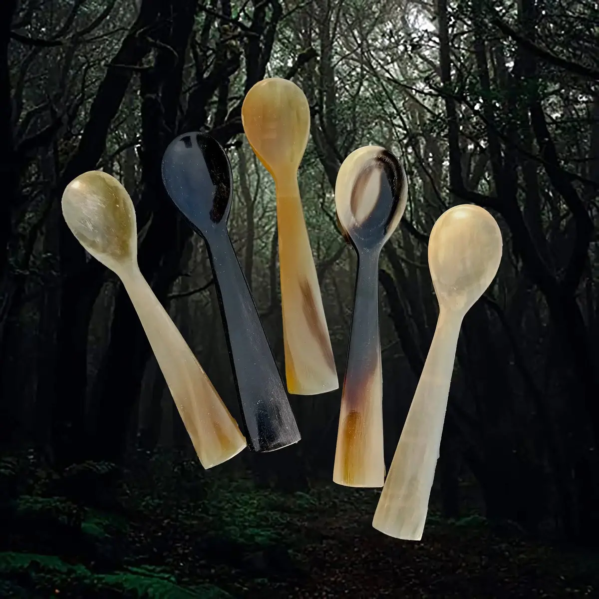 Handmade Viking Age Replica Polished Horn Egg Spoon 2