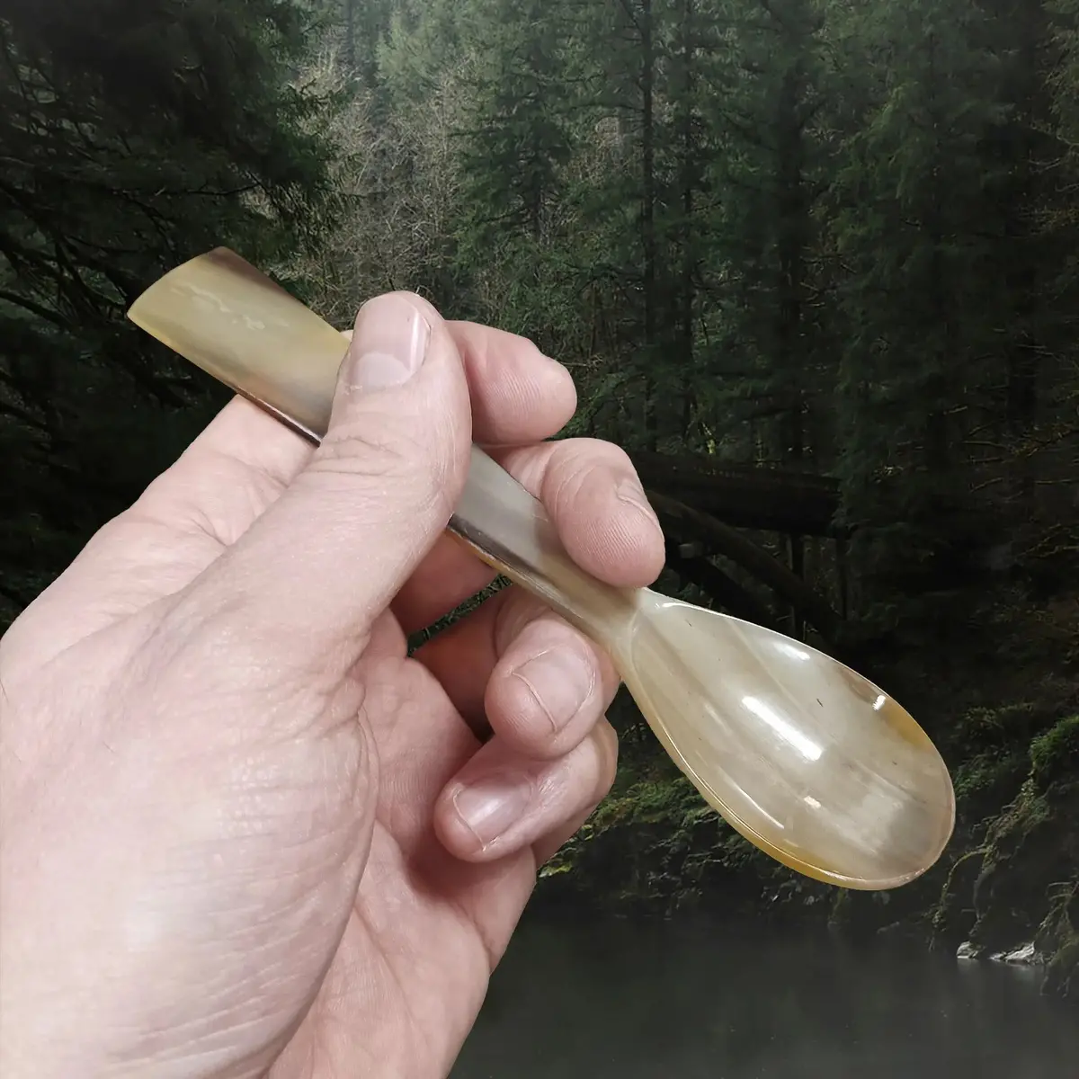 Small Horn Porridge Spoon 1